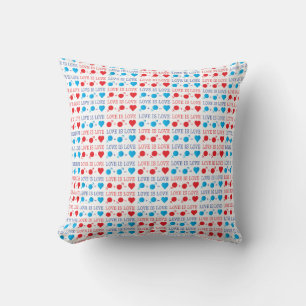 Coussin LOVE est une citation LOVE en rouge et bleu