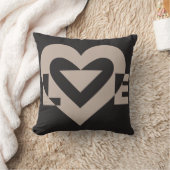 Coussin Love Grey sur Black (Couverture)