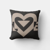 Coussin Love Grey sur Black (Recto)