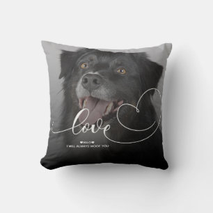 Coussin Love Heart Script   Photo pour animaux