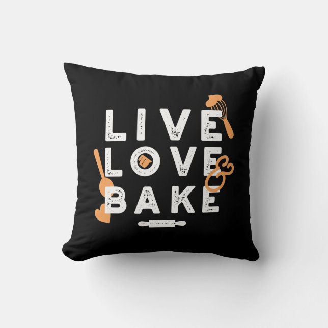 Coussin Love Life, Bake Bliss : Citations de cuisson inspi (Recto)