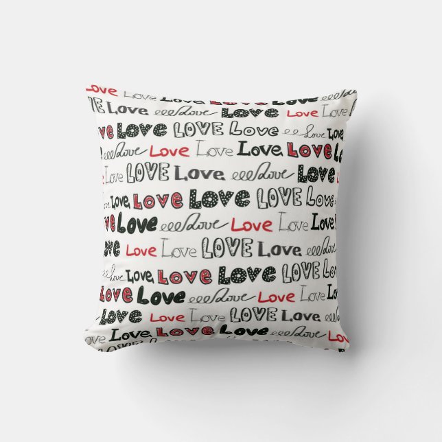 Coussin Love Marker Texture Arrière - plan sans couture (Recto)