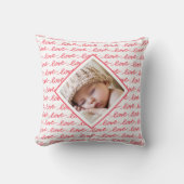 Coussin Love Motif avec photo Pink Saint Valentin (Recto)