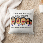 Coussin Love My Five Grandchildren Cartoon (Couverture)