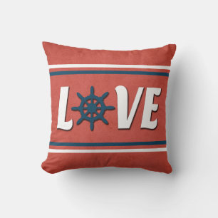Coussin Love nautique design