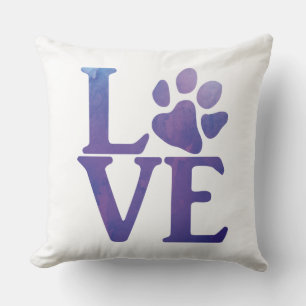 Coussin Love Paw Classic Purple