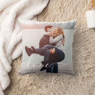 Coussin LOVE photo manuscrite personnalisée