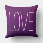 Coussin Love Purple Moderne Typographie Simple (Verso)