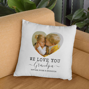 Coussin Love You Grand-père coeur Photo