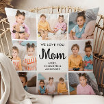 Coussin Love You MOM Custom Mother's Day 8 Photo Collage<br><div class="desc">Célébrez le lien spécial entre une mère et ses enfants avec notre Coussin de collection photo de la Fête des Mères. Ce coussin photo est conçu pour être la combinaison parfaite de sentimentalité et de style, ce qui en fait un cadeau idéal pour la fête des mères. Caractéristiques Conception personnalisée...</div>