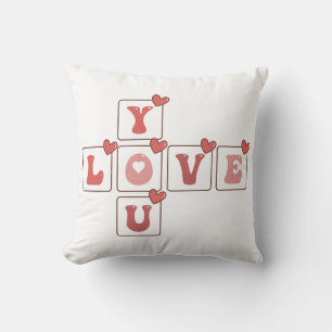Coussin Love You Valentine's Day