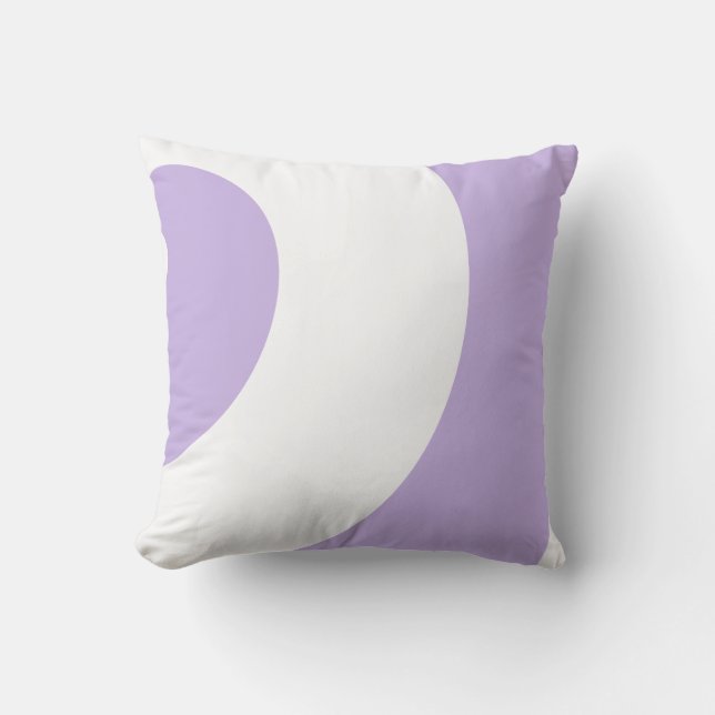 Coussin Lovely Lavender et White (Recto)