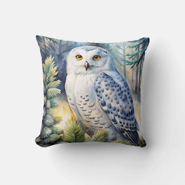 Coussin Lovely Snowy Owl (Recto)