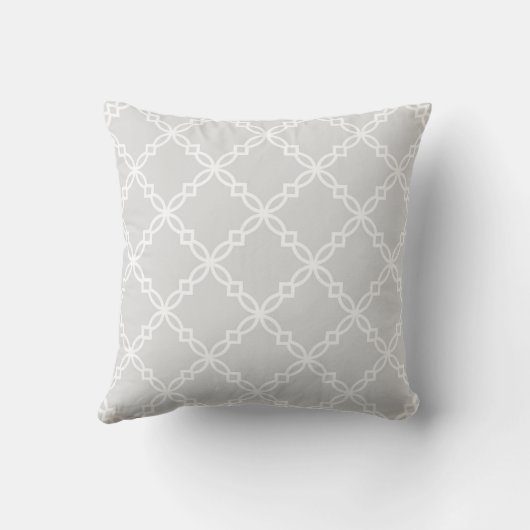 Coussin Lt Grey Blanc Fancy Quatrefos 3 Monogramme initial (Verso)