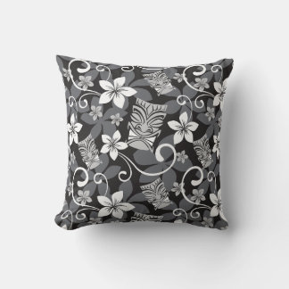 COUSSIN LUAU TIKI PATTERN (CHARCOAL)