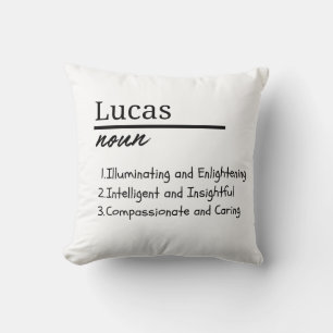 Coussin Lucas, Garçon Définition Personnalisée Du Nom