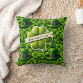 Coussin Lucky for leaf clover Saint Patrick's Day have a g (Couverture)