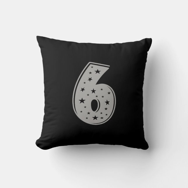 Coussin Lucky Numéro 6 Joyeux anniversaire (Recto)