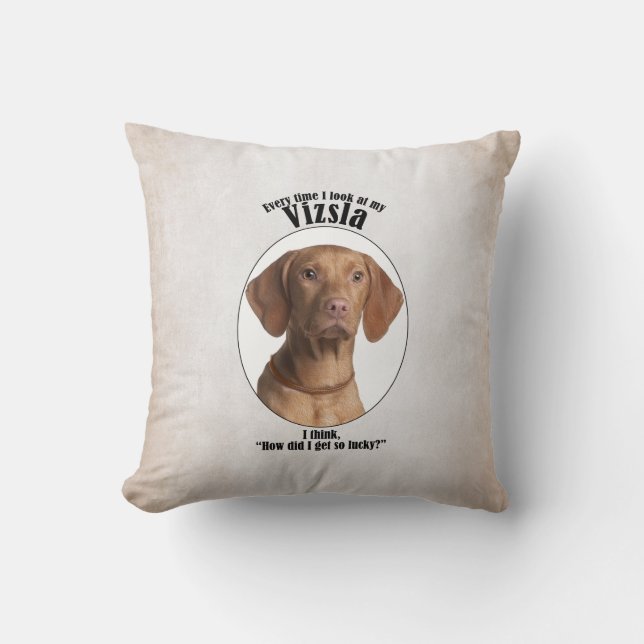Coussin Lucky Vizsla (Recto)
