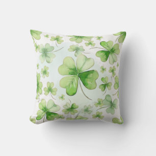Coussin Lucky Watercolor Trèfle à Quatre Feuilles Maman Pa