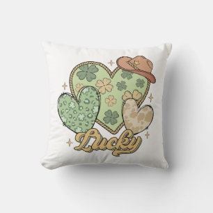 Coussin Lucky Western Jour de la Saint Patrick Shamrock de