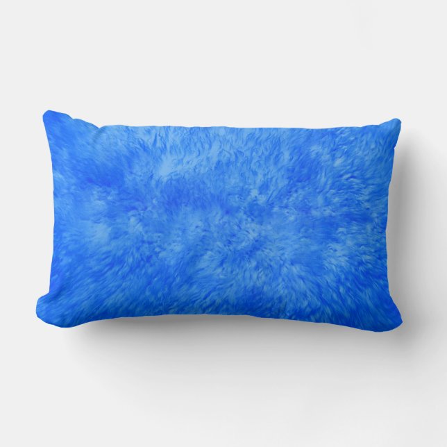 Coussin Lumbar Fur bleu (Recto)