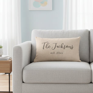 Coussin Lumbar Mariage personnalisé avec texture d