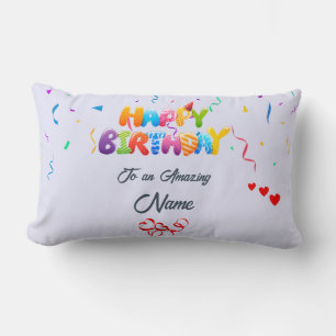 Coussin Lumbar personnalisé - Cadeau d'anniversair