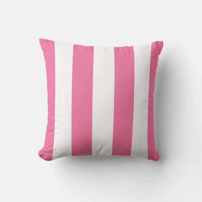 Coussin Lumbar rose et blanc chaud (Recto)