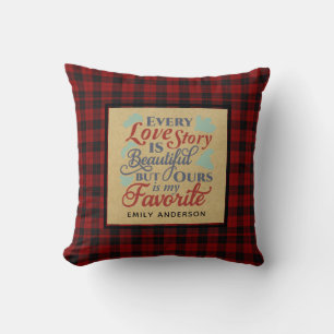 Coussin Lumberjack Amour Anniversaire Devis Cadeau Personn