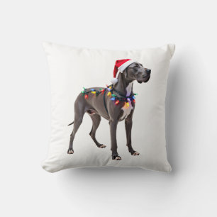 Coussin Lumière de Noël de vacances du Grand Danois (3)