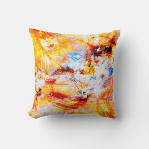 Coussin Lumière du soleil. Beau art multicolore Abstrait