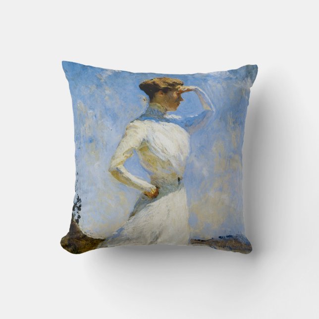 Coussin Lumière du soleil par Frank Benson (Recto)