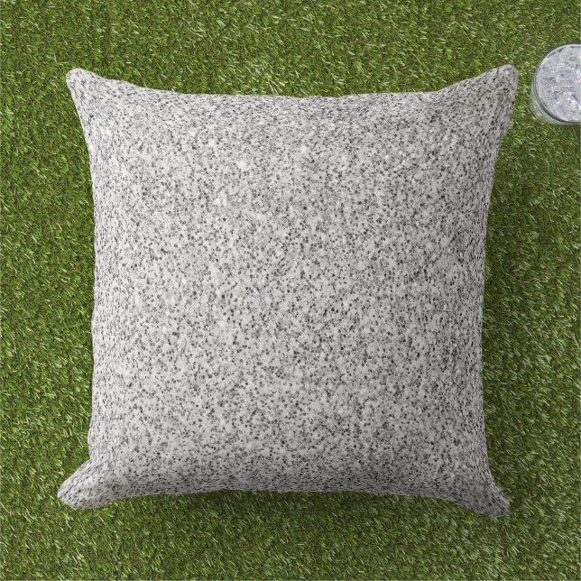 Coussin Lumière grise argentée scintillements étincelles (Herbe)
