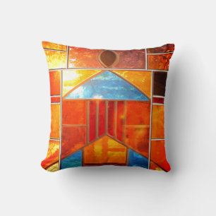 Coussin Lumière magique qui s'écoule des fenêtres de l'