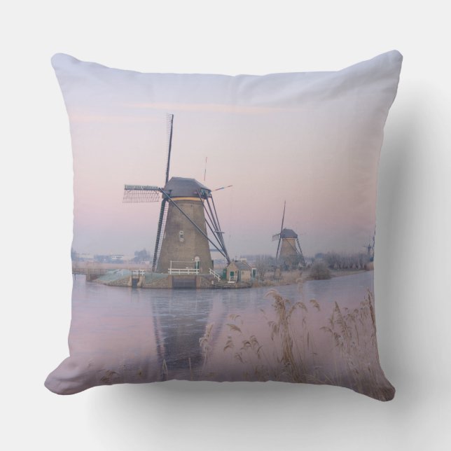 Coussin Lumière molle de lever de soleil en hiver (Recto)