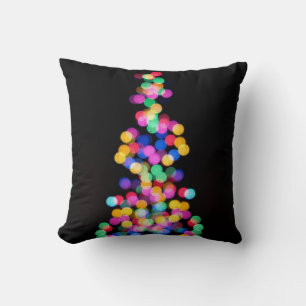 Coussin Lumières de Noël floues