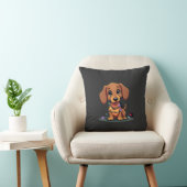 Coussin Lumières de Noël pour teckel (1) (Chaise)