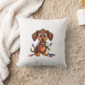 Coussin Lumières de Noël pour Teckel (2) (Couverture)