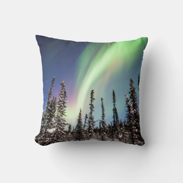 Coussin Lumières du Nord | Parc national de Denali (Recto)