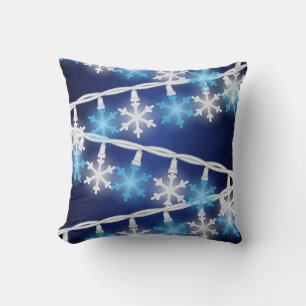 Coussin Lumières en forme de flocon de neige