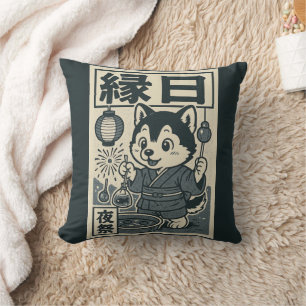 Coussin Lumières néons et combats de poissons