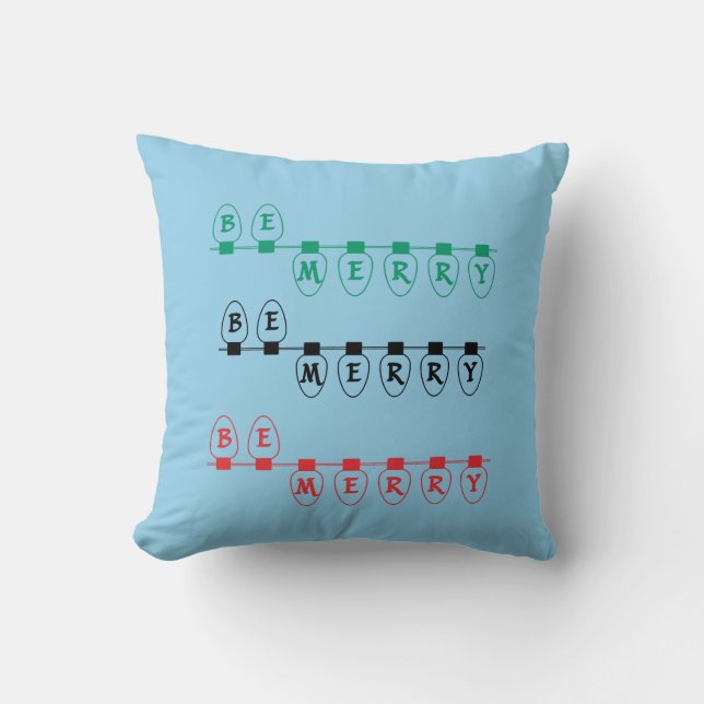 Coussin Lumières vertes de gaieté (Recto)
