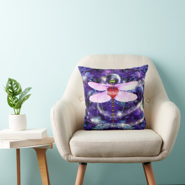Coussin Luminaires à libellules et à fées (Chaise)