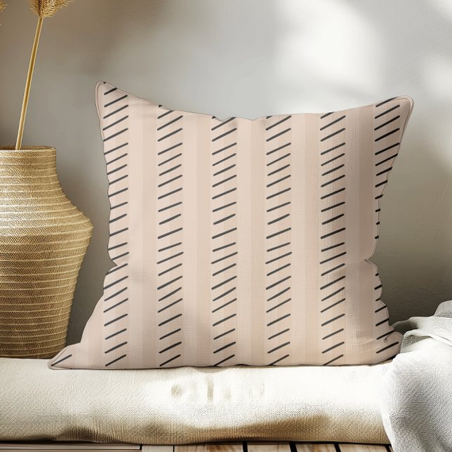 Coussin Lumineuse Mauve Vert Moderne Boho Stripes Jeter Or (Créateur téléchargé)