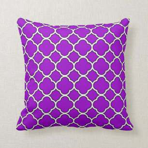Coussin Lumineuse Quatrefoil violet Jeu d'oreiller