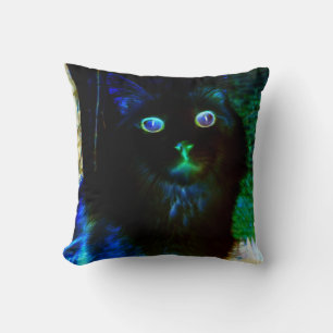 Coussin Luminosité dans l'oreiller à lancer de chat foncé