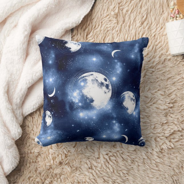 Coussin Luminosité de la lune | Phases de la lune dans les (Couverture)