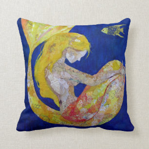 Coussin Luna - collage de sirène