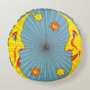 Coussin lunaire rond demi-lune